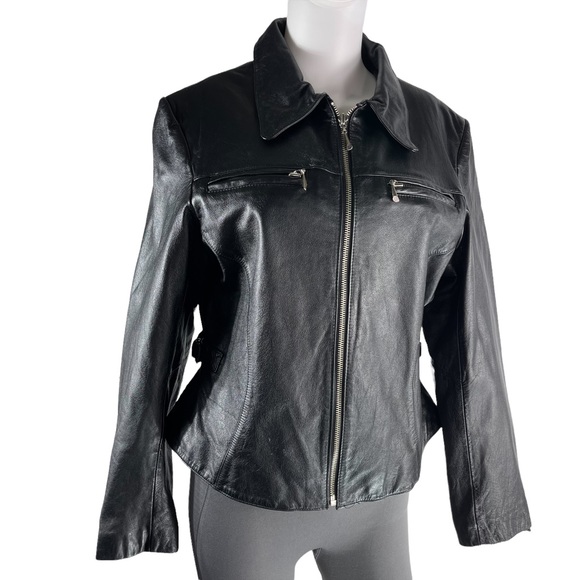 Hugo Buscati Leather Women’s Jacket Size M